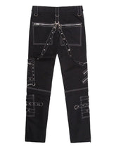 Men's Gothic Punk Rock Pants Casual Cargo Pants Hip Hop Fashion Zippers Streetwear